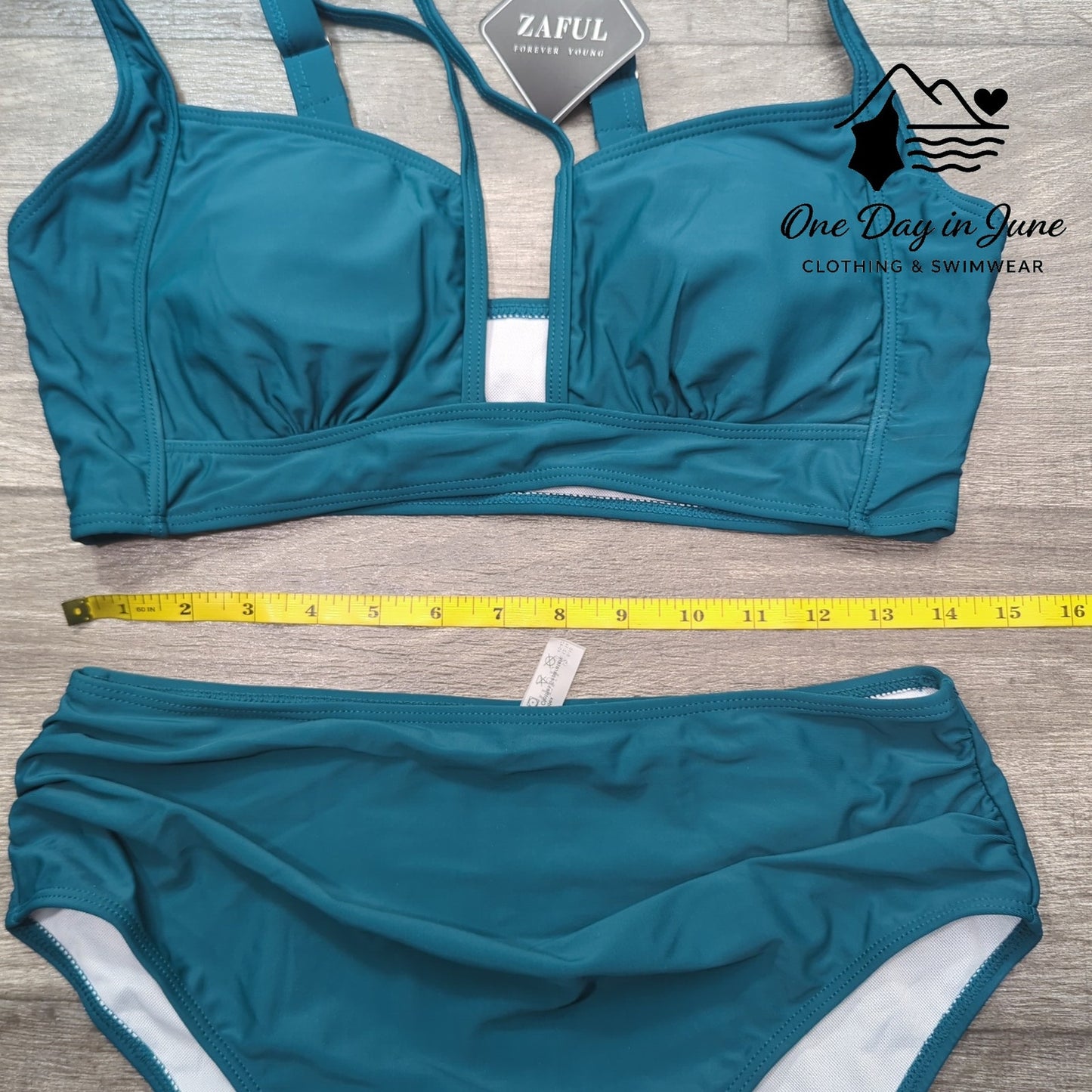 Zaful Crop High Waist Bikini Swimsuit Size M (8-20)