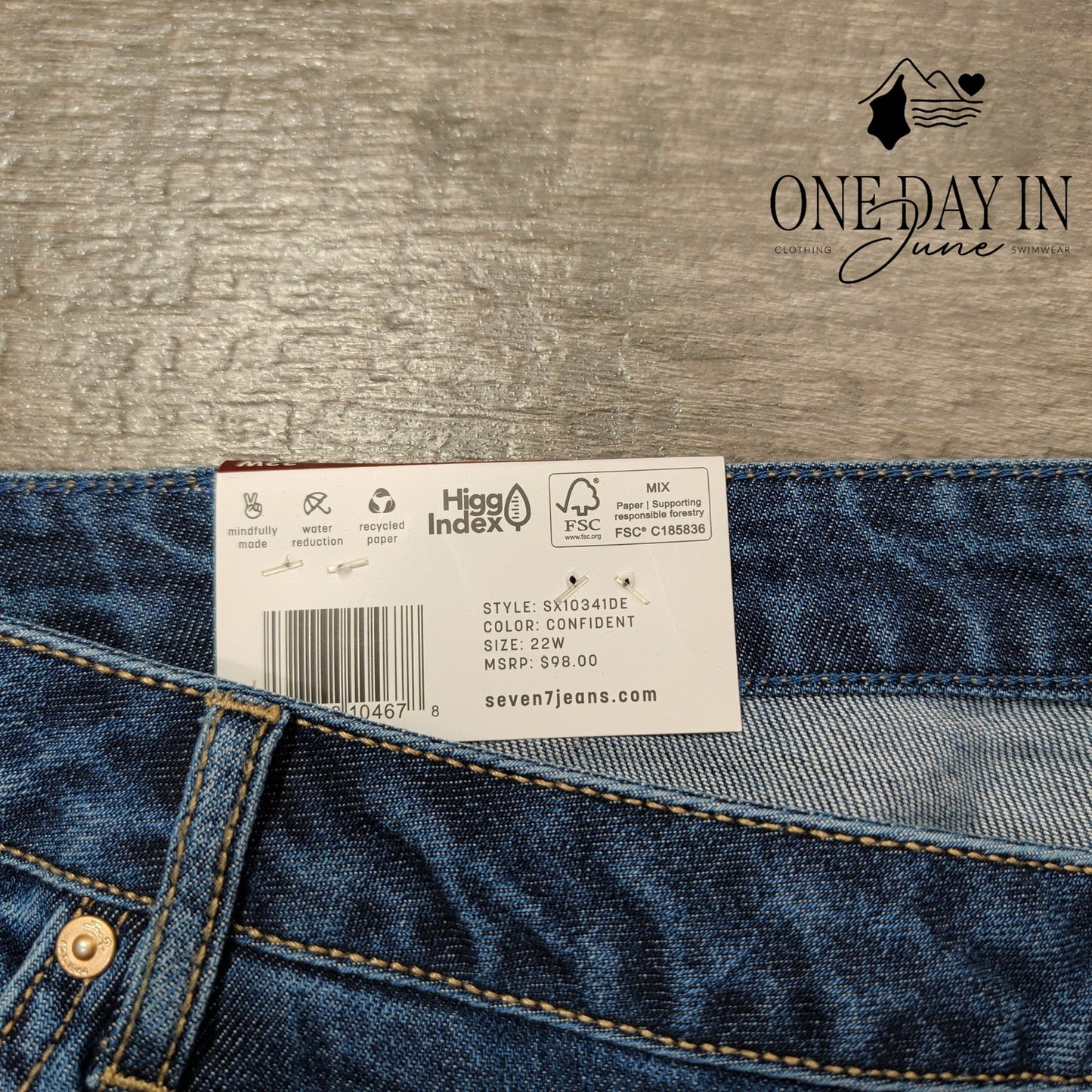 Seven7 Plus Size Loose Straight Jeans Size 22W