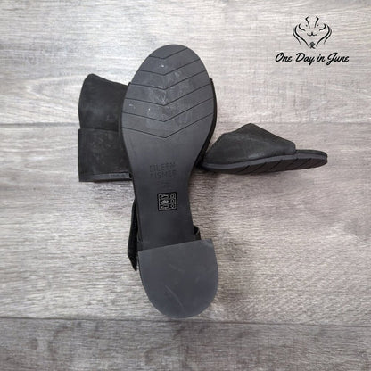 Eileen Fisher Block Heel Ankle Strap Heels Size 5.5