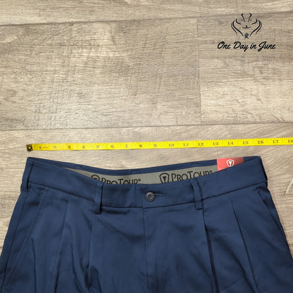 Pro Tour Comfort Stretch Tech Golf Shorts Black Iris Navy NWT Size 32