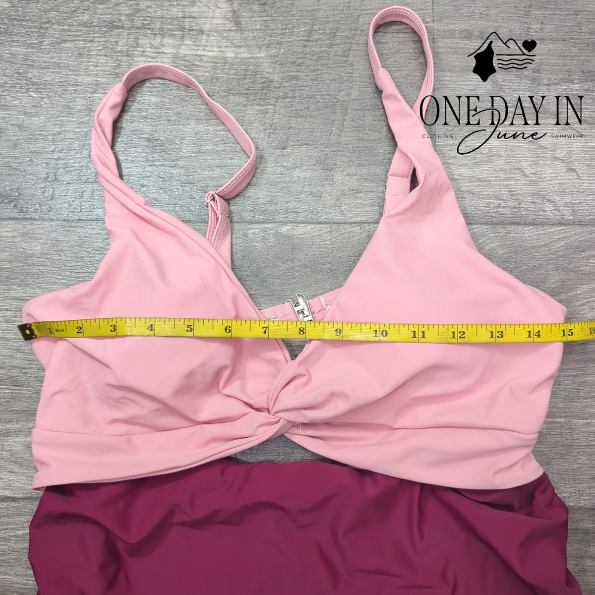 Summermae Maternity Twist Front Cutout One Piece Swimsuit Burgundy NWT Size L