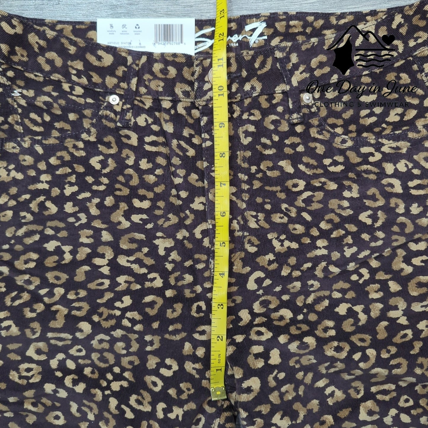 Seven7 Printed Corduroy High Rise Skinny Pants Size 10