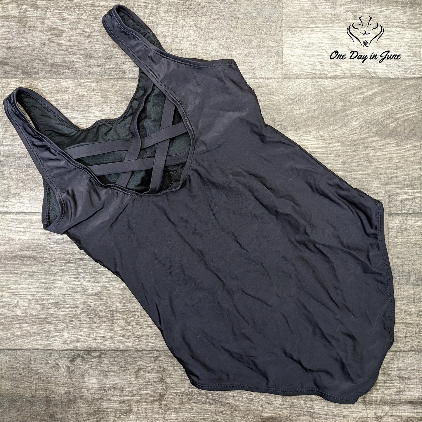 Tempt Me Criss Cross Back One Piece Swimsuit Size M