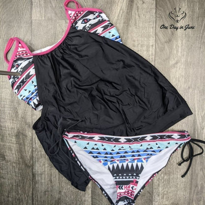 Zando Sporty Double Up Tankini Size 2XL