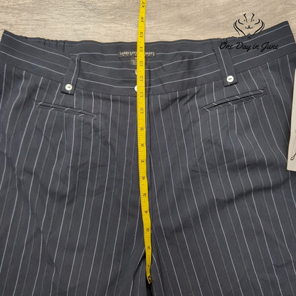 Larry Levine Womens Plus Size City Shorts Navy Pinstripe Bermuda NWT Size 20W