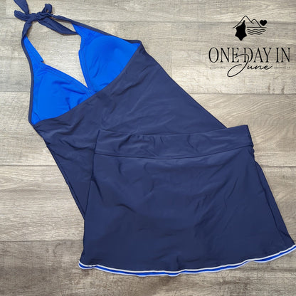 Rekita Skirted Tankini Swimsuit Size L