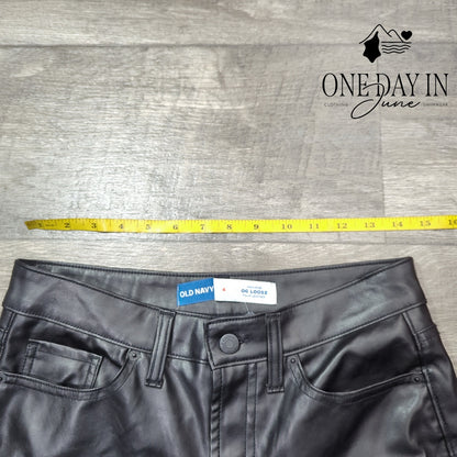 Old Navy High Rise OG Loose Faux Leather Pants Size 4
