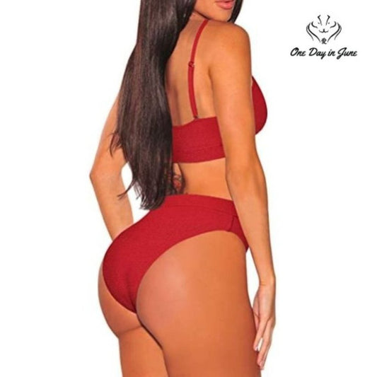 Pink Queen Push Up High Waist Bikini Swimsuit Size XL