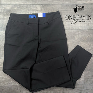Apt. 9 Torie Curvy Straight Dress Pants Short Black Mid Rise NWT Size 4P Short