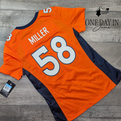 NFL Apparel Von Miller #58 Broncos Jersey Orange NFL On Field NWT $95 Size M