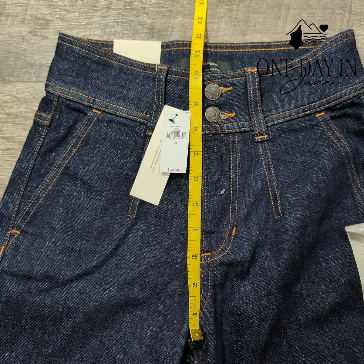 Banana Republic High Rise Wide Leg Jeans Dark Wash Denim NWT Size 0 (25)