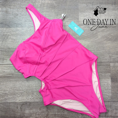 Cupshe One Shoulder Cut Out One Piece Swimsuit Size M
