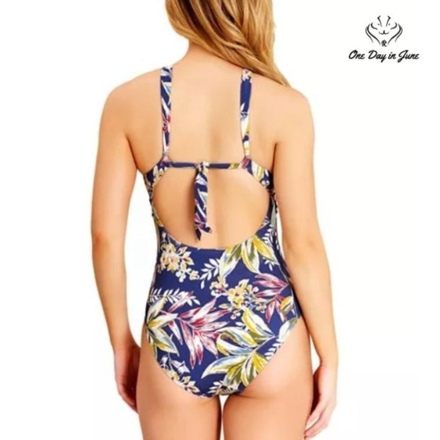 Catalina Floral Halter One Piece Swimsuit Size XL
