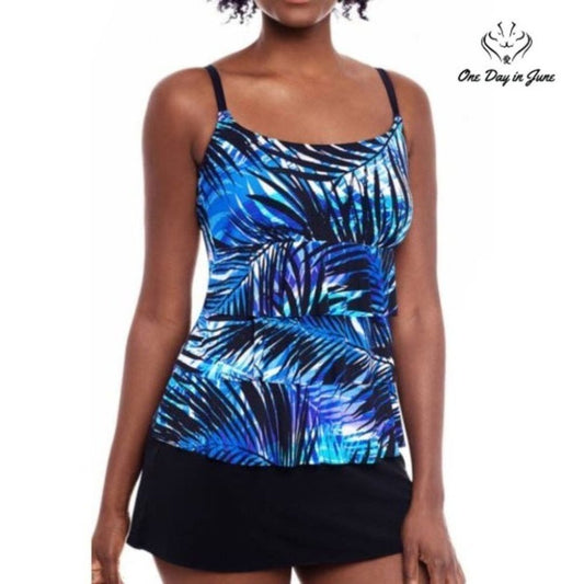 St. John's Bay Geo Linear Swim Dress Size 8