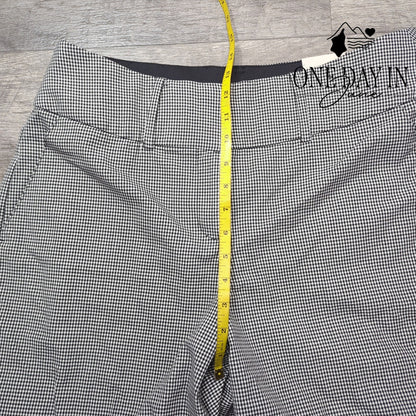 Lane Bryant Petite Wide Leg Capri Pants Black White Gingham NWT Size 12P