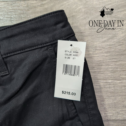 AG Adriano Goldschmied The Layla Cropped Flare Trouser Pants Black NWT Size 4