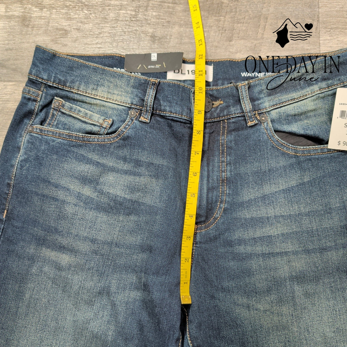 DL1961 Wayne Casual Straight Jeans Domain Dark Wash NWT Size 32X32