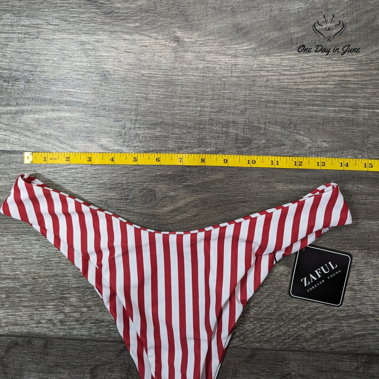 Zaful High Cut Cheeky Bikini Bottom Size 6