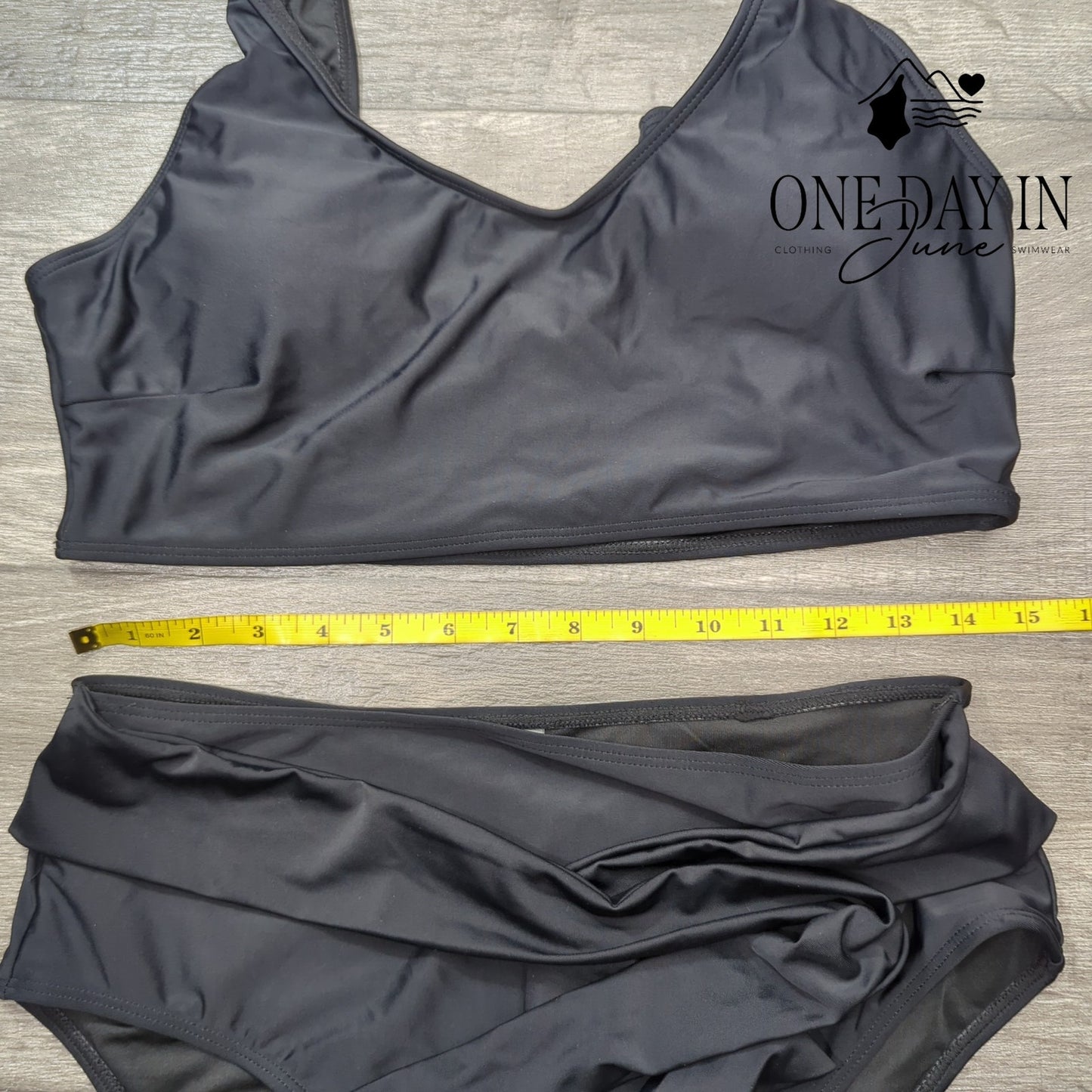 Zaful High Waist Crop Bikini Swimsuit Size L