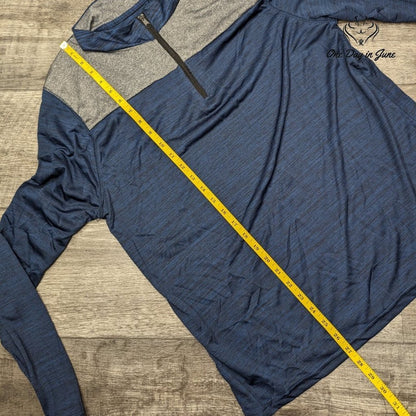 Real Essentials 3 Pack Half Zip Dry Fit Sweatshirt Size L