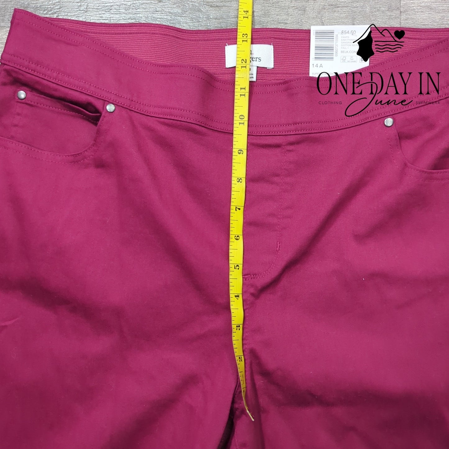 Kim Rogers Pull On Super Stretch Straight Leg Pants Size 14