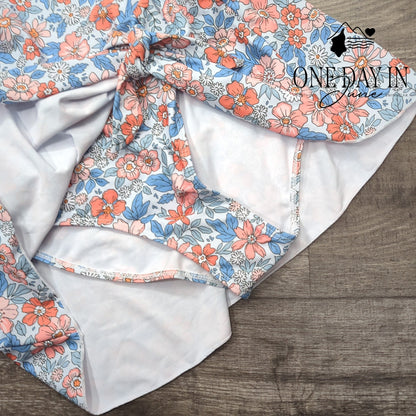 Eomenie Floral Skirted One Piece Swimsuit Size M