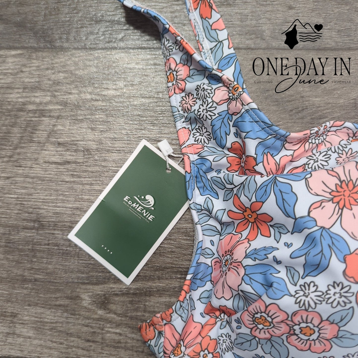 Eomenie Floral Skirted One Piece Swimsuit Size 2XL
