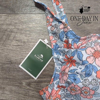 Eomenie Floral Skirted One Piece Swimsuit Size 2XL