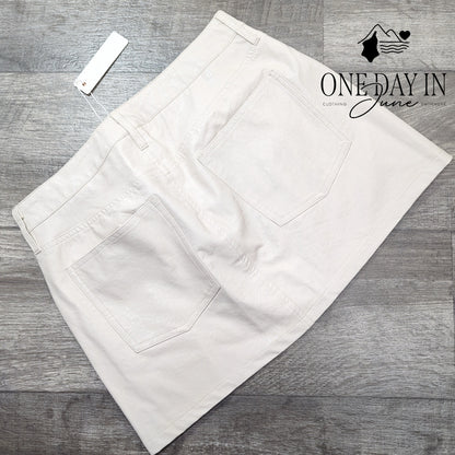 Olivabeous Faux Leather Lined Skirt Size S