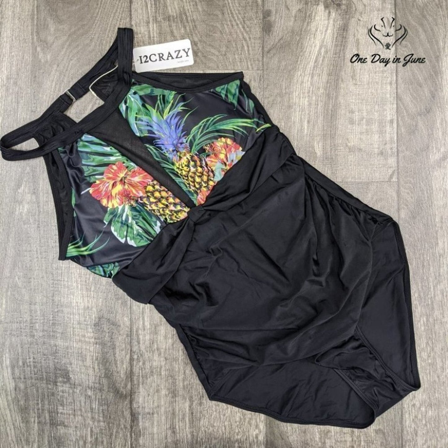 I2crazy Mesh V Neck One Piece Swimsuit Size XL