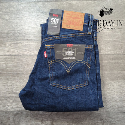 Levi's Button Fly 501 Skinny Jeans Size 24X28 (0)