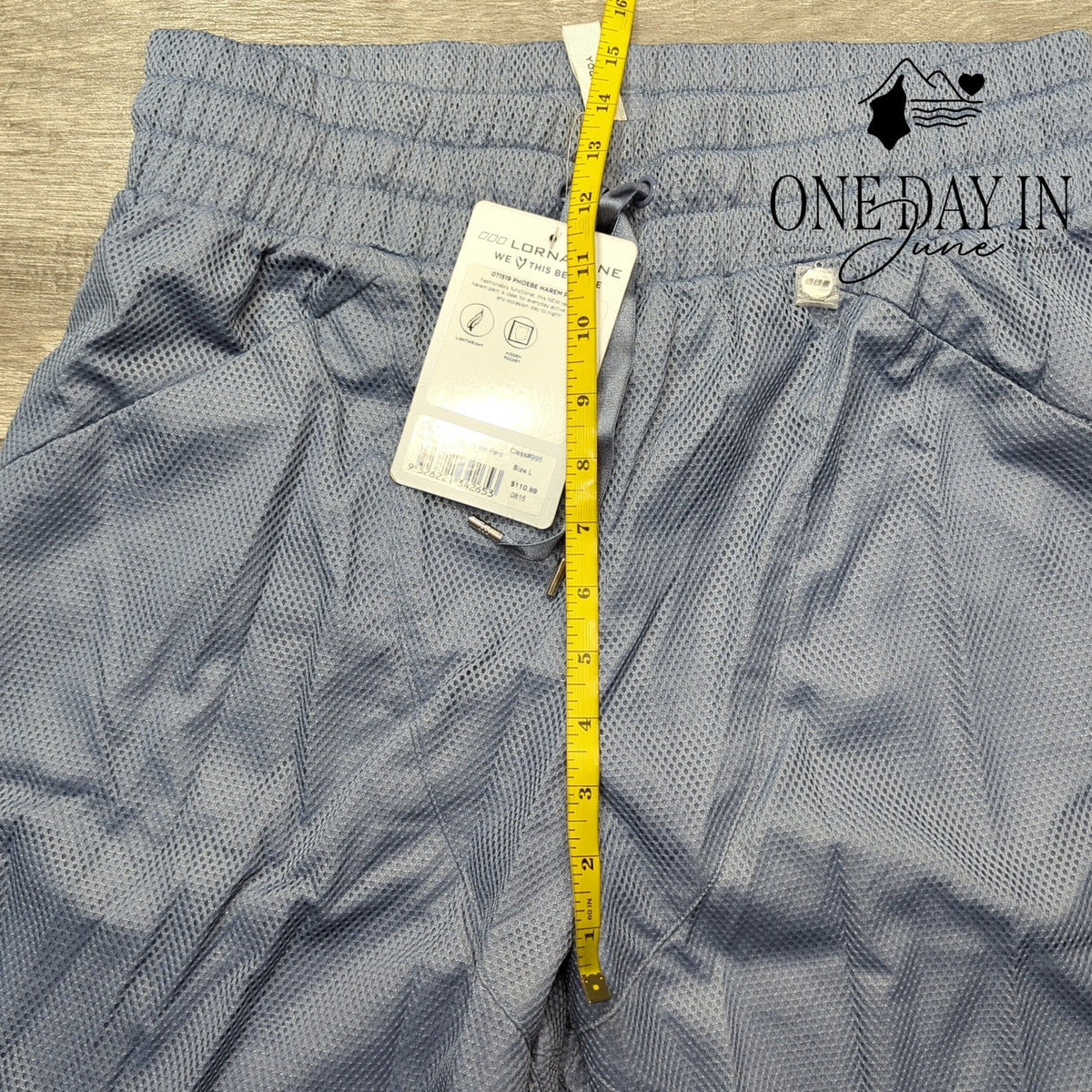 Uniquely Lorna Jane Phoebe Harem Jogger Pants Powder Grey Mesh NWT Size L