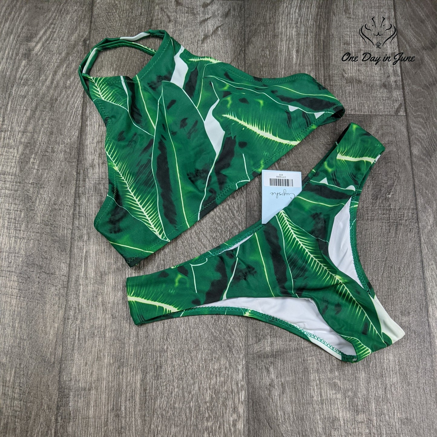 Cupshe Forest Leaves Bikini Swimsuit Size S