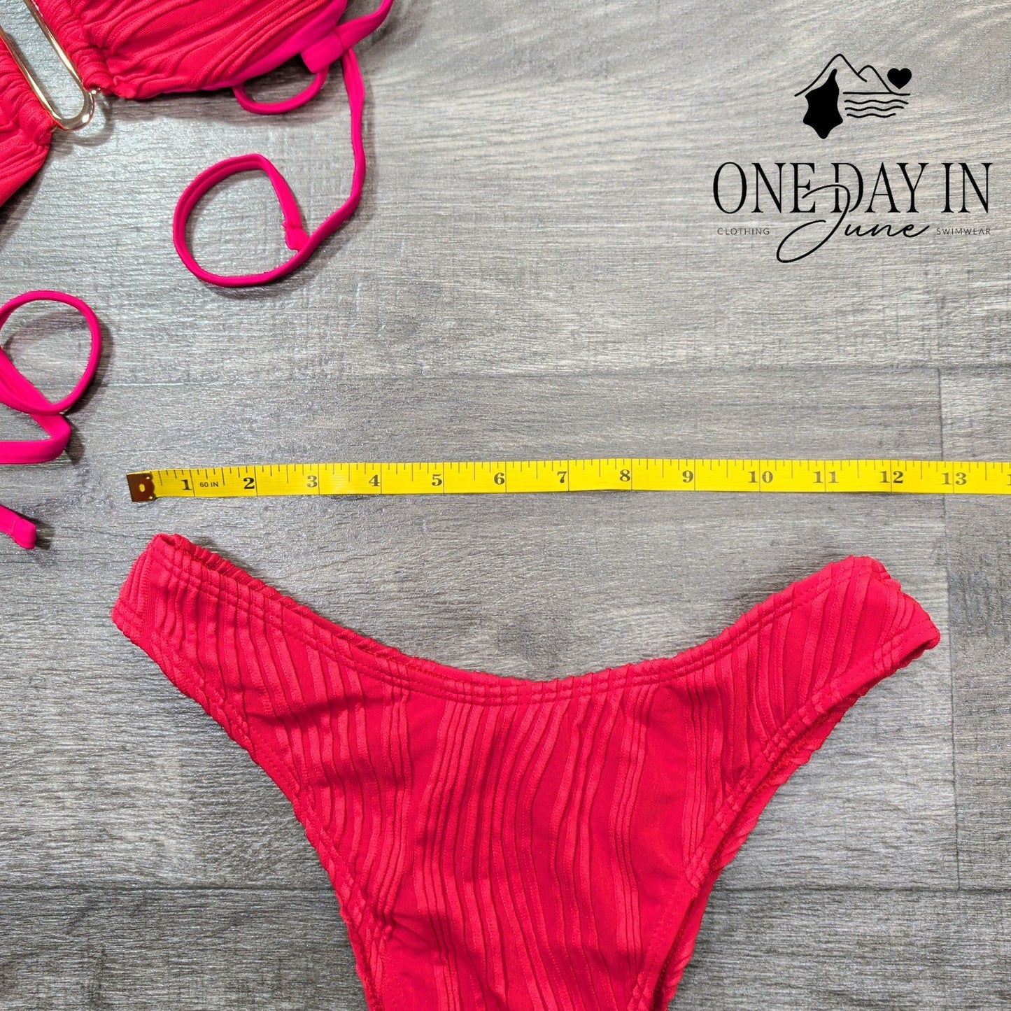 Zaful Textured Cheeky Bikini Swimsuit Size S
