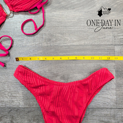 Zaful Textured Cheeky Bikini Swimsuit Size S