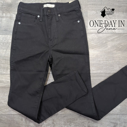 Madewell 10 High Rise Skinny Jeans Black Petite NWT Size 25P (2P)