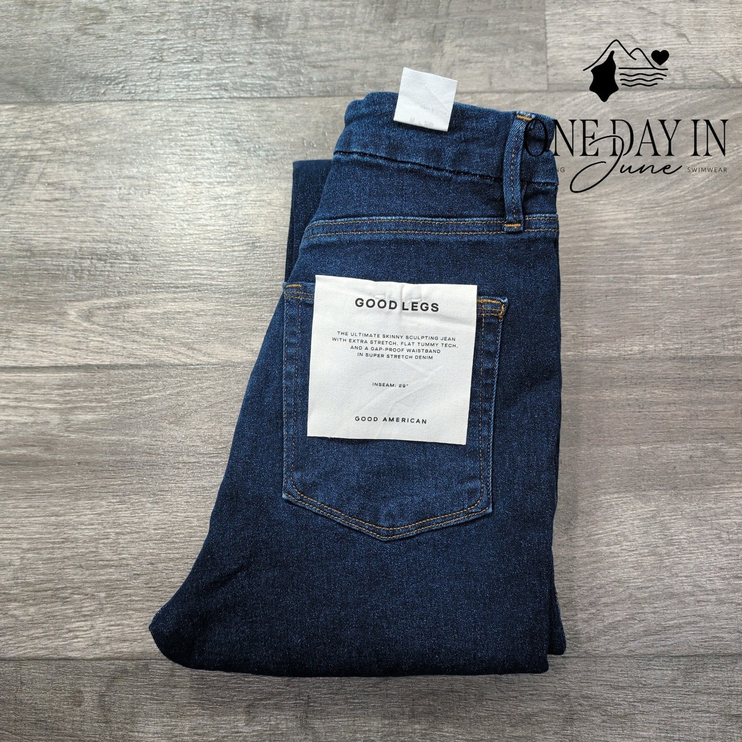 Good American Good Legs High Rise Skinny Jeans Dark Sculpting NWT Size 8 (29)