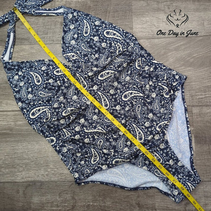 Firstway Halter Padded  Tummy Control One Piece Swimsuit Size XL