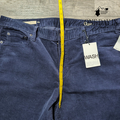 Gap Perfect Boot Corduroy Pants Navy Blue Bootcut NWT Size 16 (33)