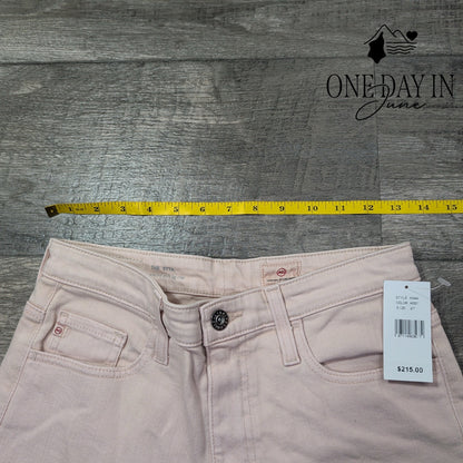 AG Adriano Goldschmied The Etta High Rise Wide Crop Jeans Pink NWT $215 Size 4