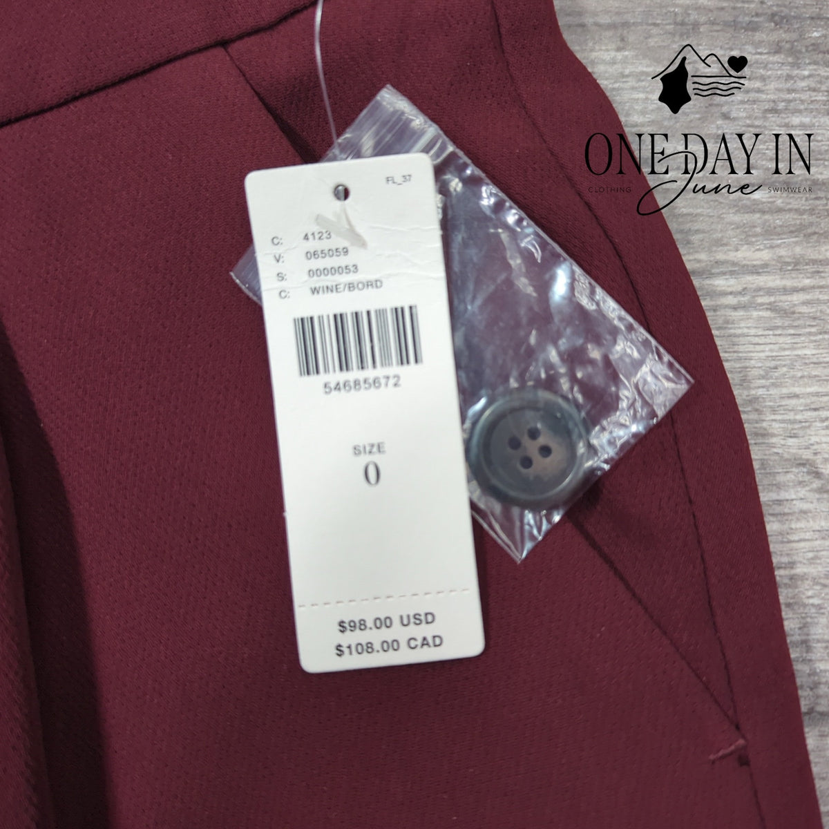 Anthropologie Sasha High Rise Pleated Ankle Pants Burgundy Button Fly NWT Size 0