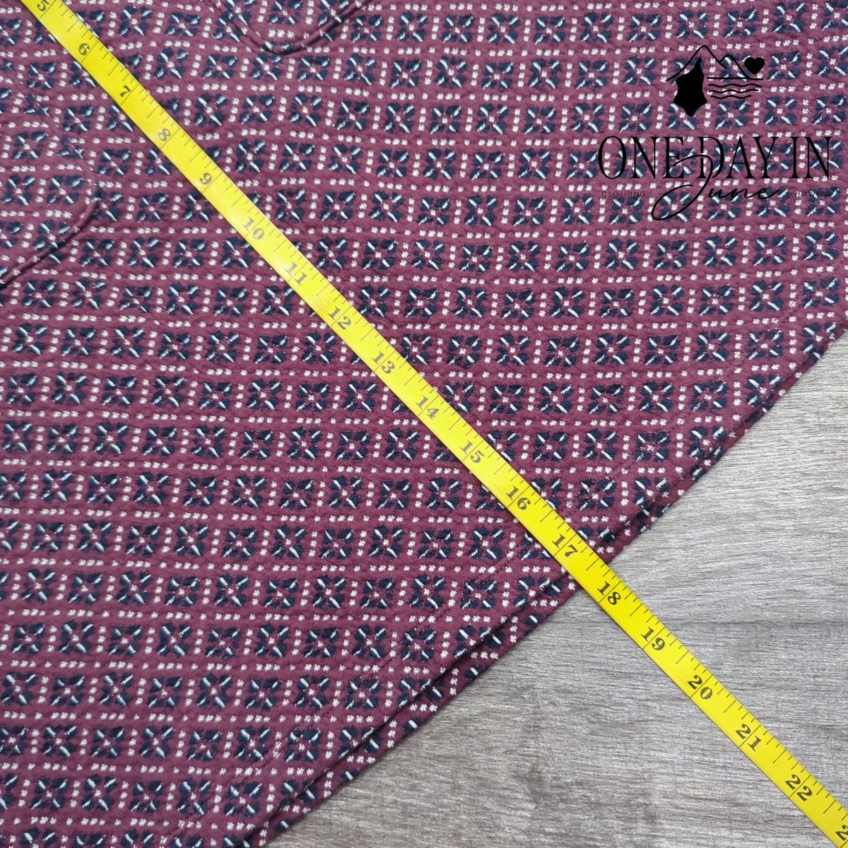 Loft Front Pocket Geometric Mini Skirt Burgundy Navy White Size 2