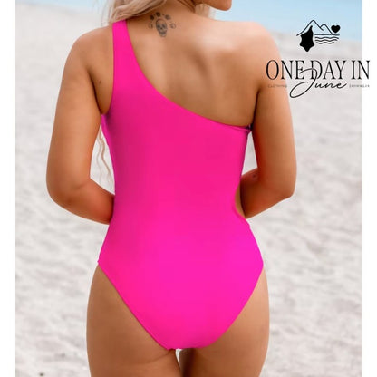 Cupshe One Shoulder Cut Out One Piece Swimsuit Size M