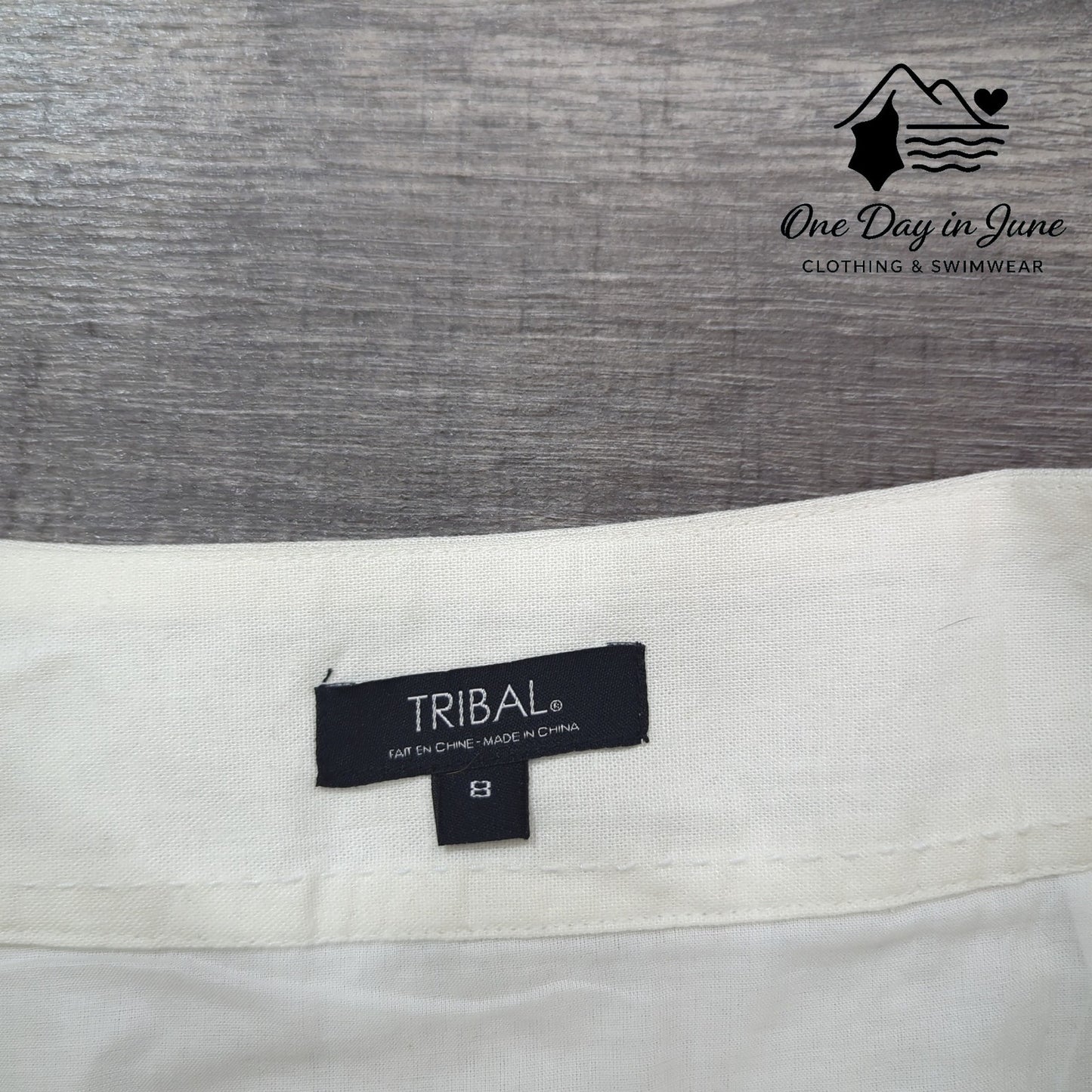 Tribal Embroidered Linen Layered Midi Skirt Size 8