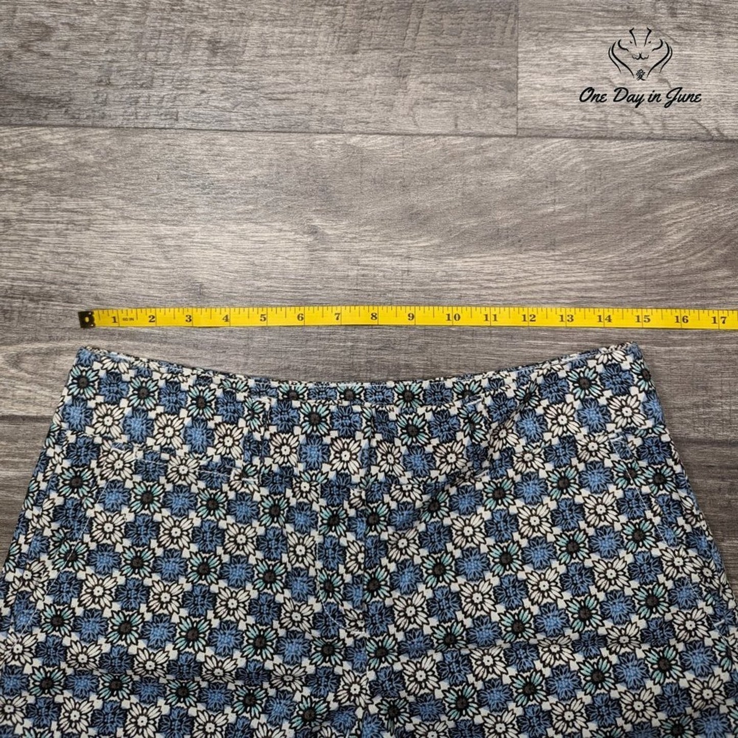 Loft Floral Linen Blend Flat Front Shorts Size 0