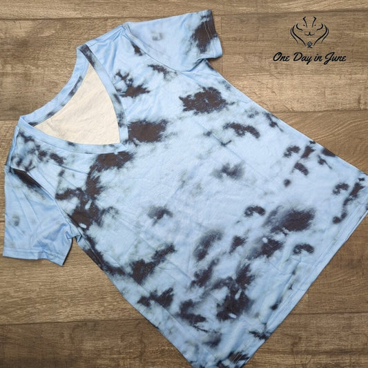 Amzbrly V Neck Tie Dye Tee Size S