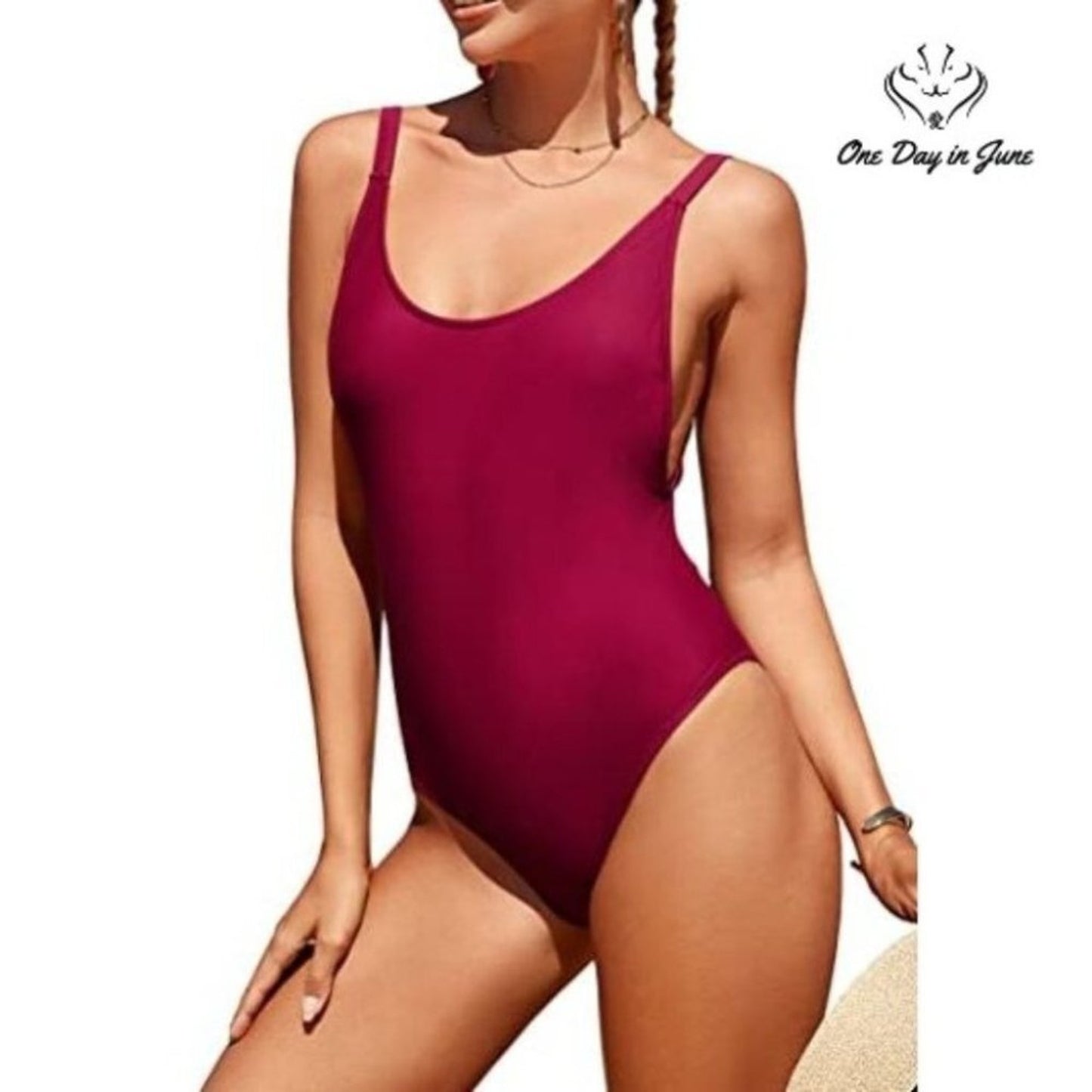Prettygarden U Neck One Piece Swimsuit Size S