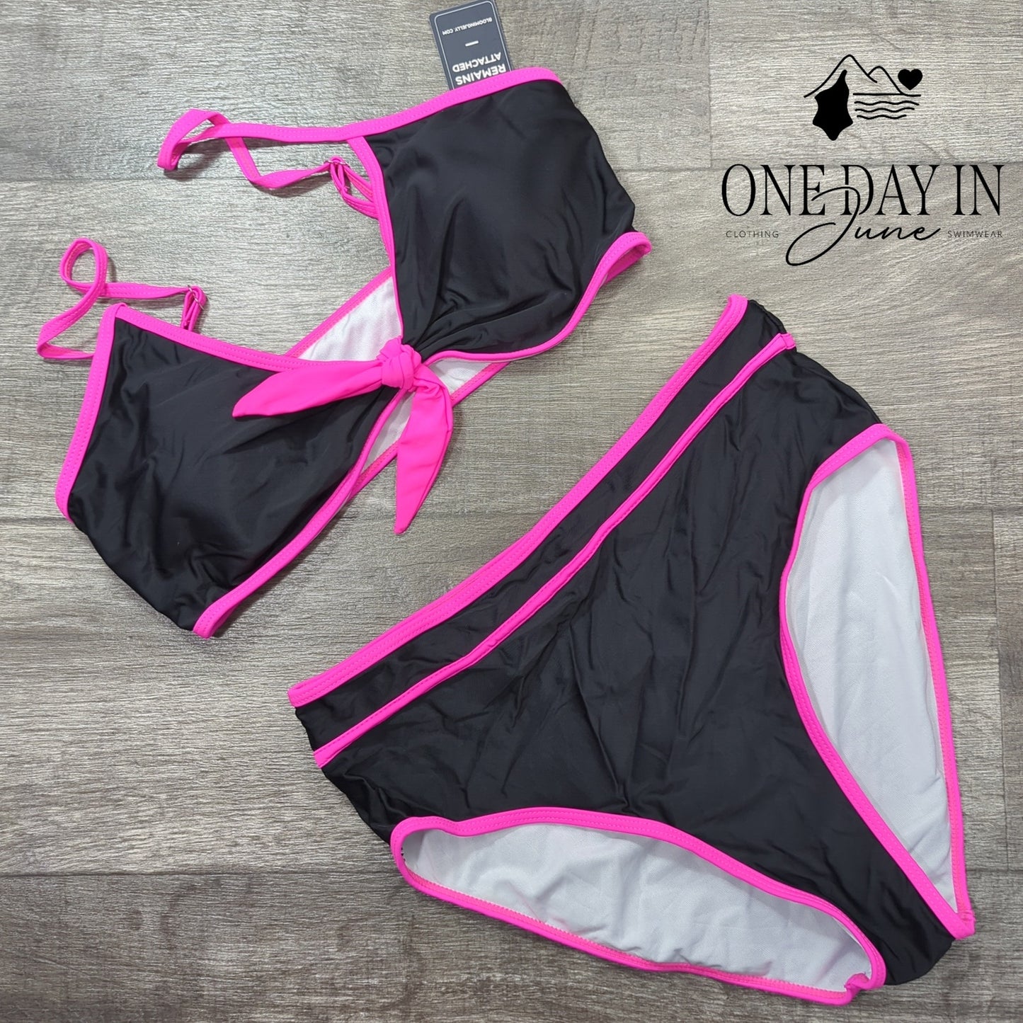 Blooming Jelly High Waist Tie Knot Bikini Size L