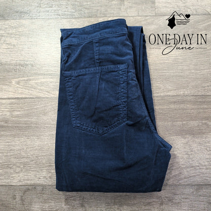AG Adriano Goldschmied Angel Fatigue Bootcut Corduroy Pants Navy NWT $215 Size 4