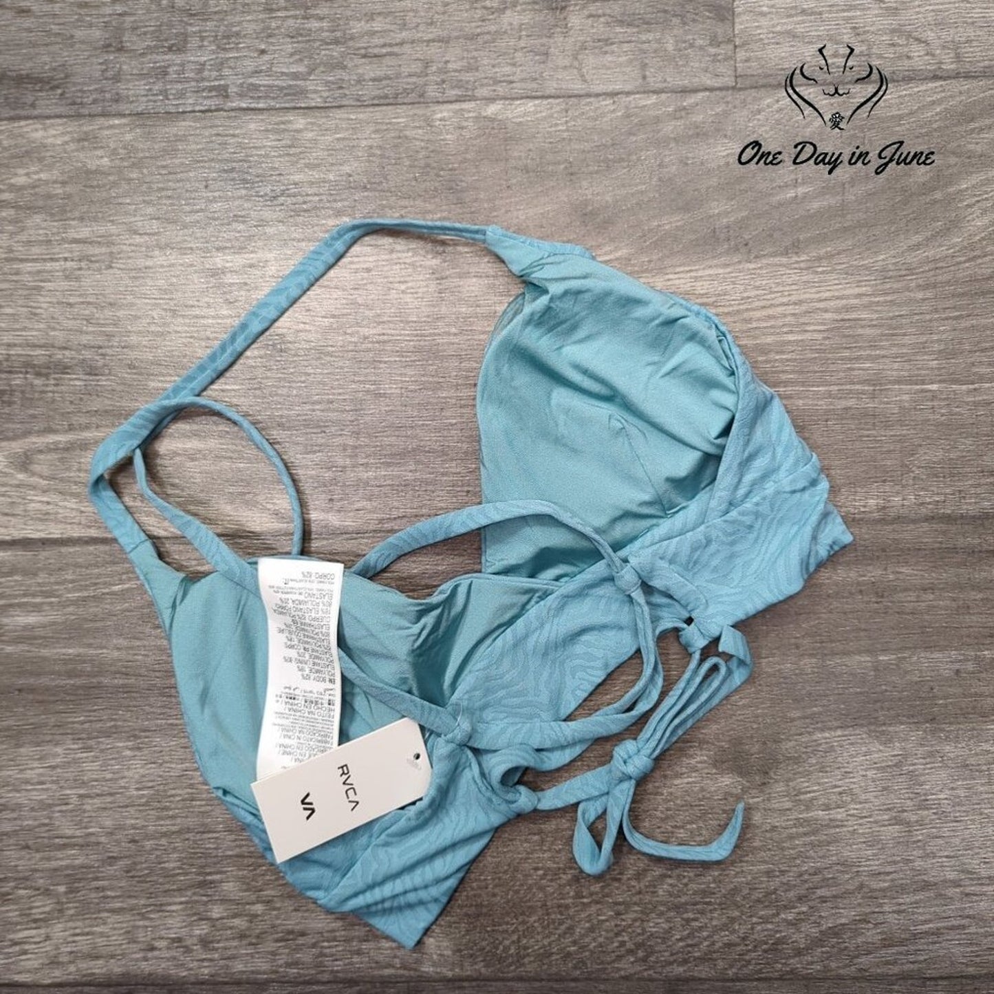 RVCA Run Wild Crossback Bikini Top Size M